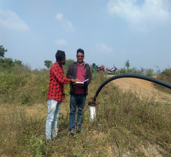 Kumuram Bheem District                                                                                                                                                                                                                                     - Minor Irrigation Census-6                                                                                                                              - 6th MIC- Groundwater Scheme- Inspected by Sri. Kotya Naik, SO at Dahegaon  Mandal                                                                                                                                                                               - dt.27/11/2019          